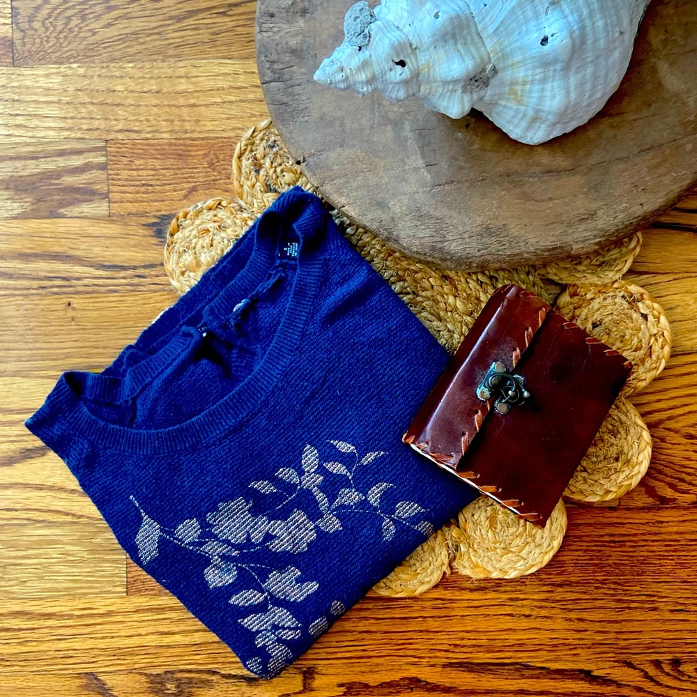 Anthropologie Maeve Copper Leaf Sweater